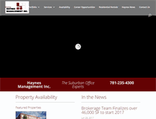 Tablet Screenshot of haynesmanagement.com